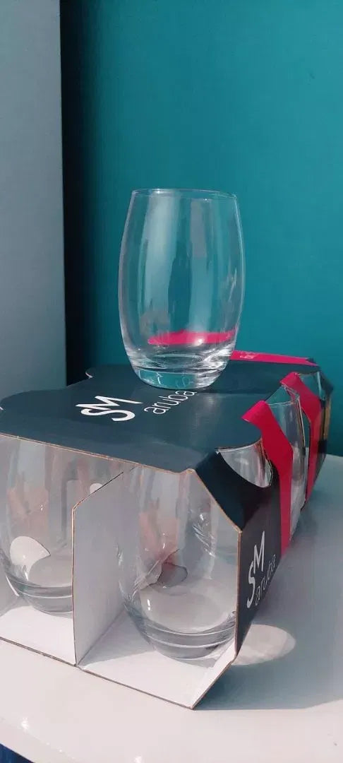 Kit 15 Potes Herméticos de Vidro GRANDE (640ml) + 10 Copos de Vidro Aruba