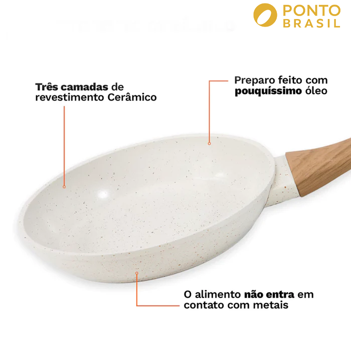 Cozinha dos Sonhos: 9 Panelas Ceramica + 13 Utensílios de Brinde
