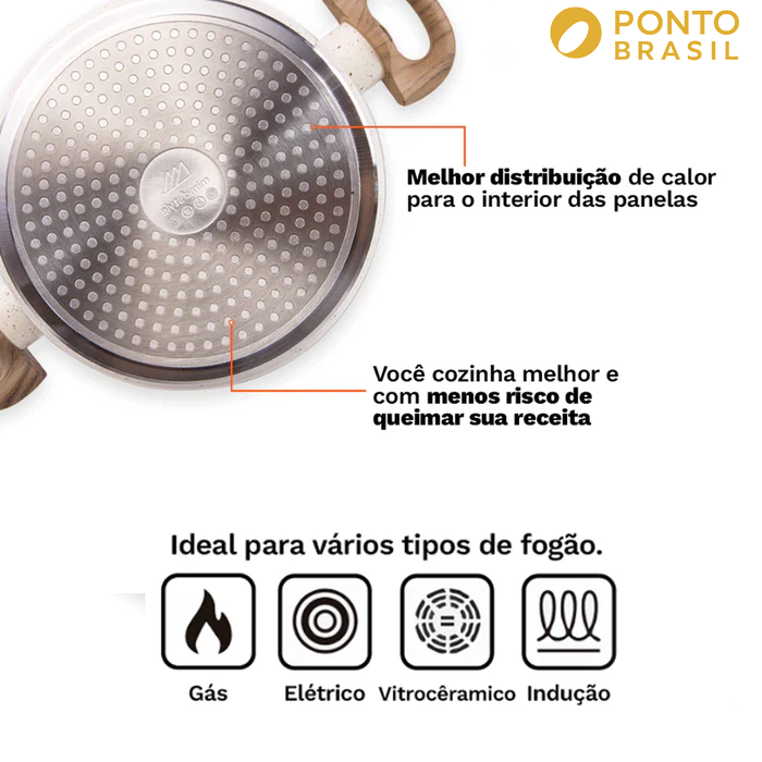 Cozinha dos Sonhos: 9 Panelas Ceramica + 13 Utensílios de Brinde