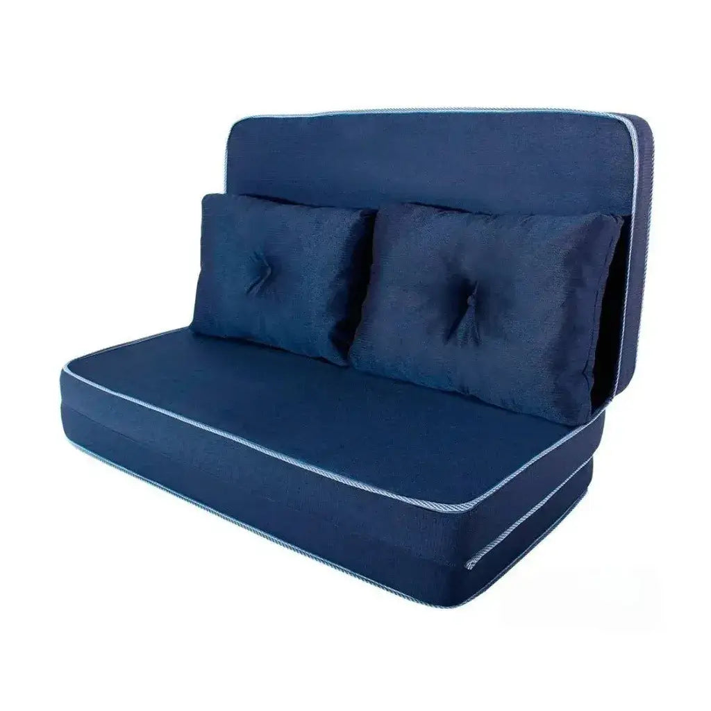 Puff Multiuso Casal 3 em 1 Premium + 2 Travesseiros