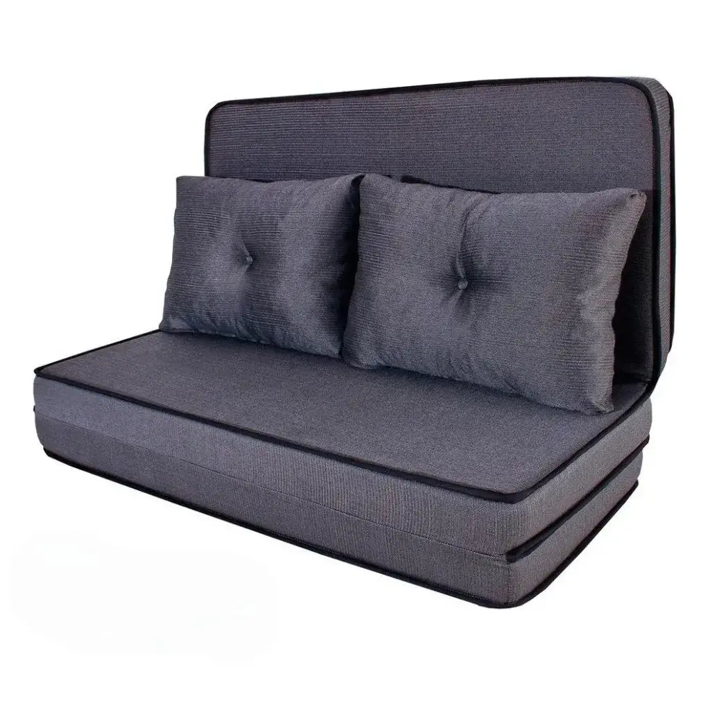 Puff Multiuso Casal 3 em 1 Premium + 2 Travesseiros