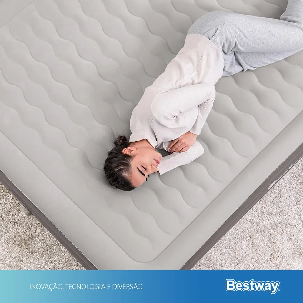 Colchão Inflável Queen Fortech Com Bomba Embutida BIVOLT