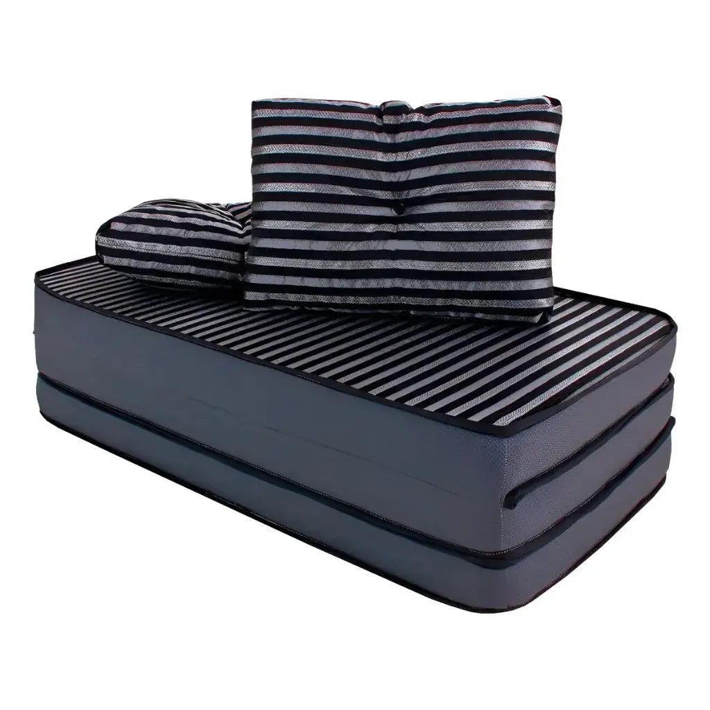 Puff Multiuso Casal 3 em 1 Premium + 2 Travesseiros