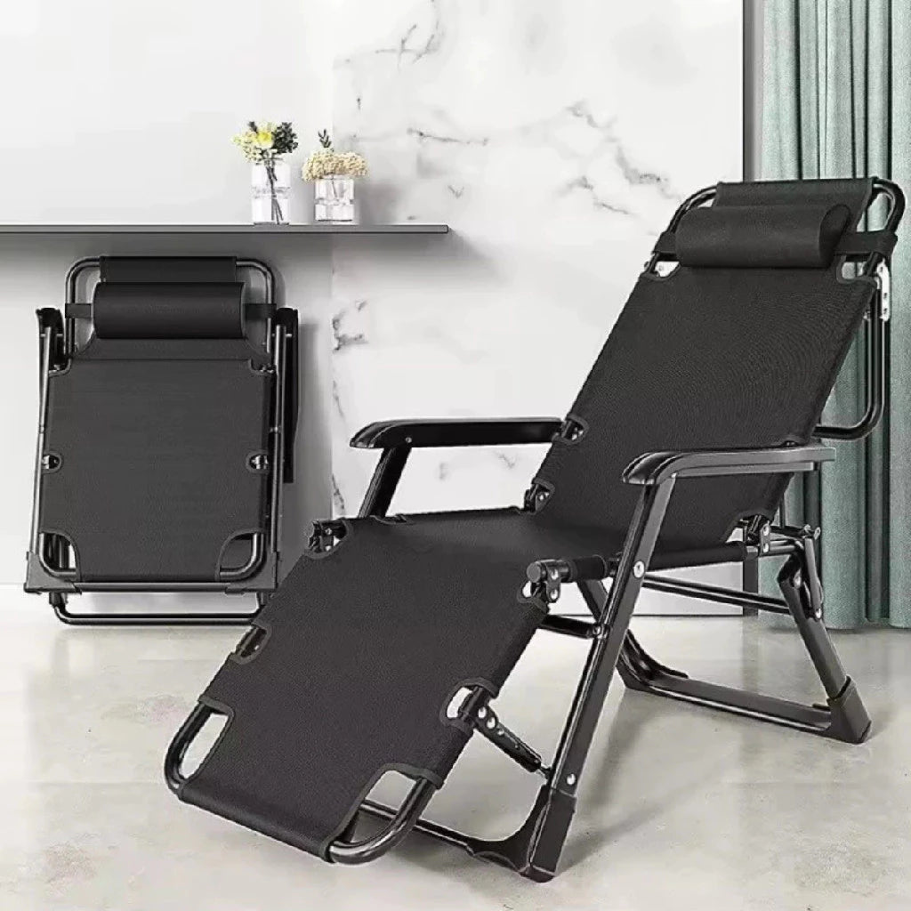 Espreguiçadeira Reclinável Dobrável 15 Posições – Conforto Premium até 300kg