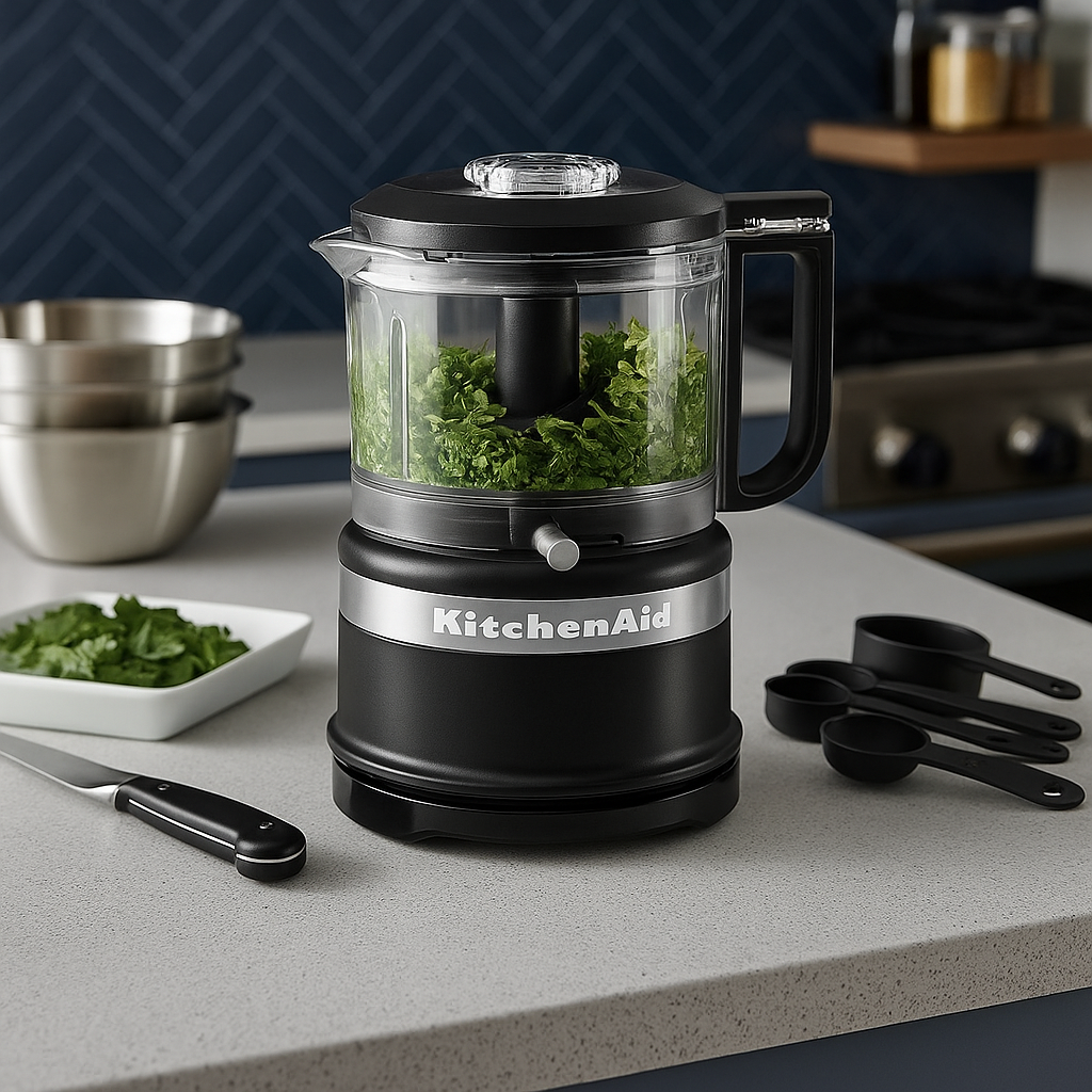 {LEVE 2 PAGUE 1} Mini Processador de Alimentos Premium BIVOLT + {Conjunto de Medidores de Brinde}