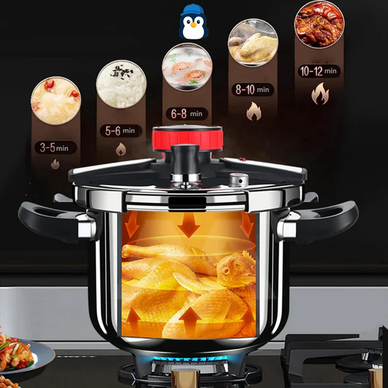 {LEVE 2 PAGUE 1} Panelas de Pressão TurboChef Aço Inoxidável - Á Prova de Explosões + {Brinde} Kit Utensílios