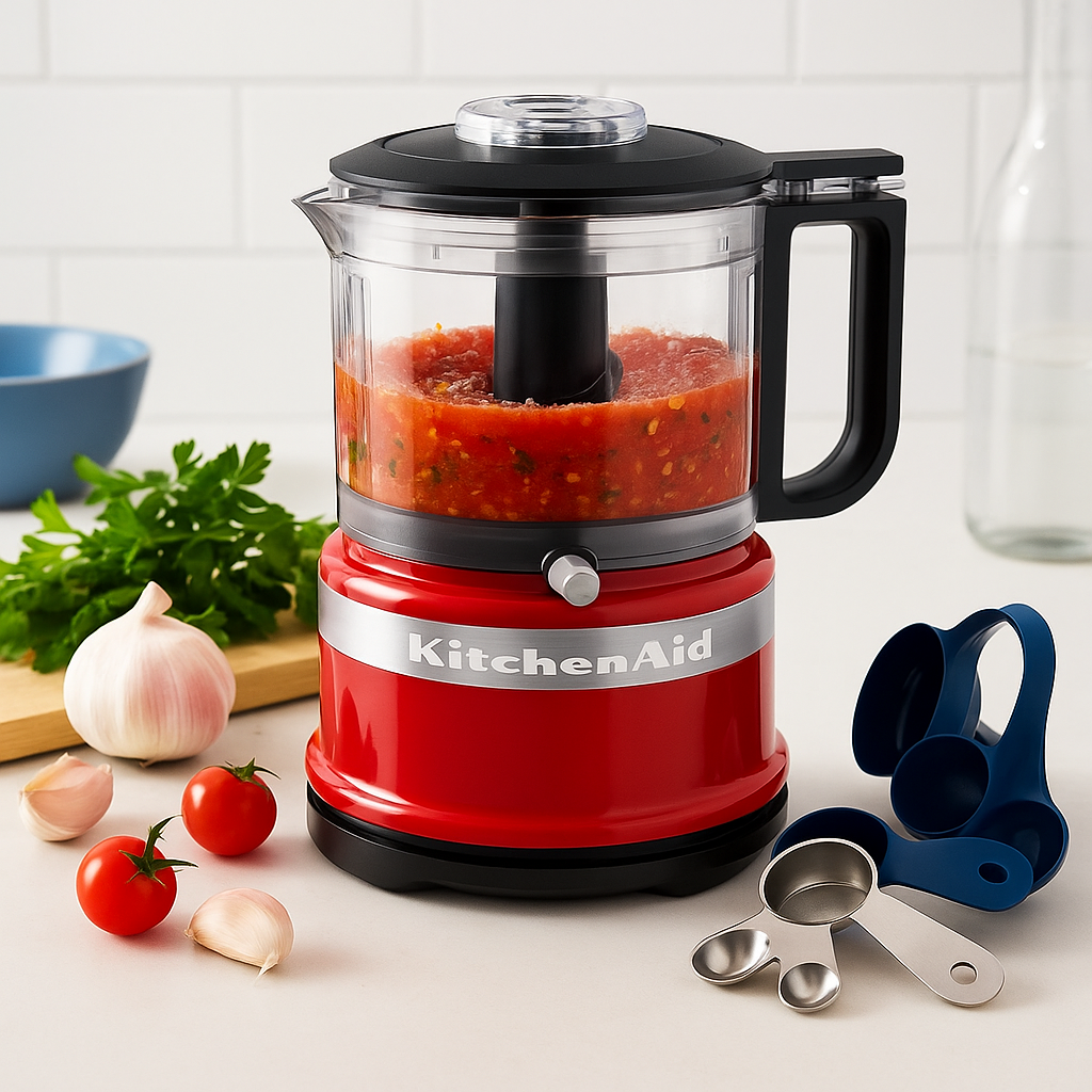 {LEVE 2 PAGUE 1} Mini Processador de Alimentos Premium BIVOLT + {Conjunto de Medidores de Brinde}