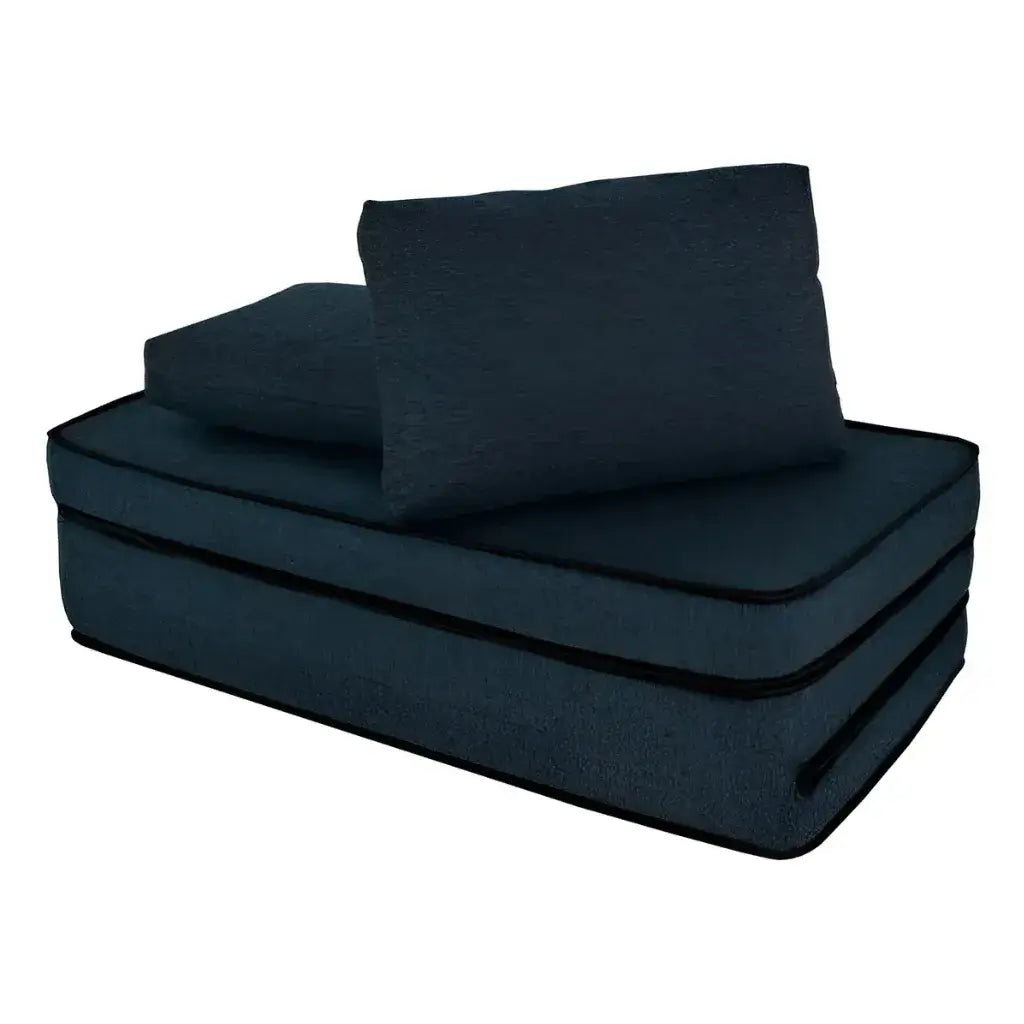 Puff Multiuso Casal 3 em 1 Premium + 2 Travesseiros