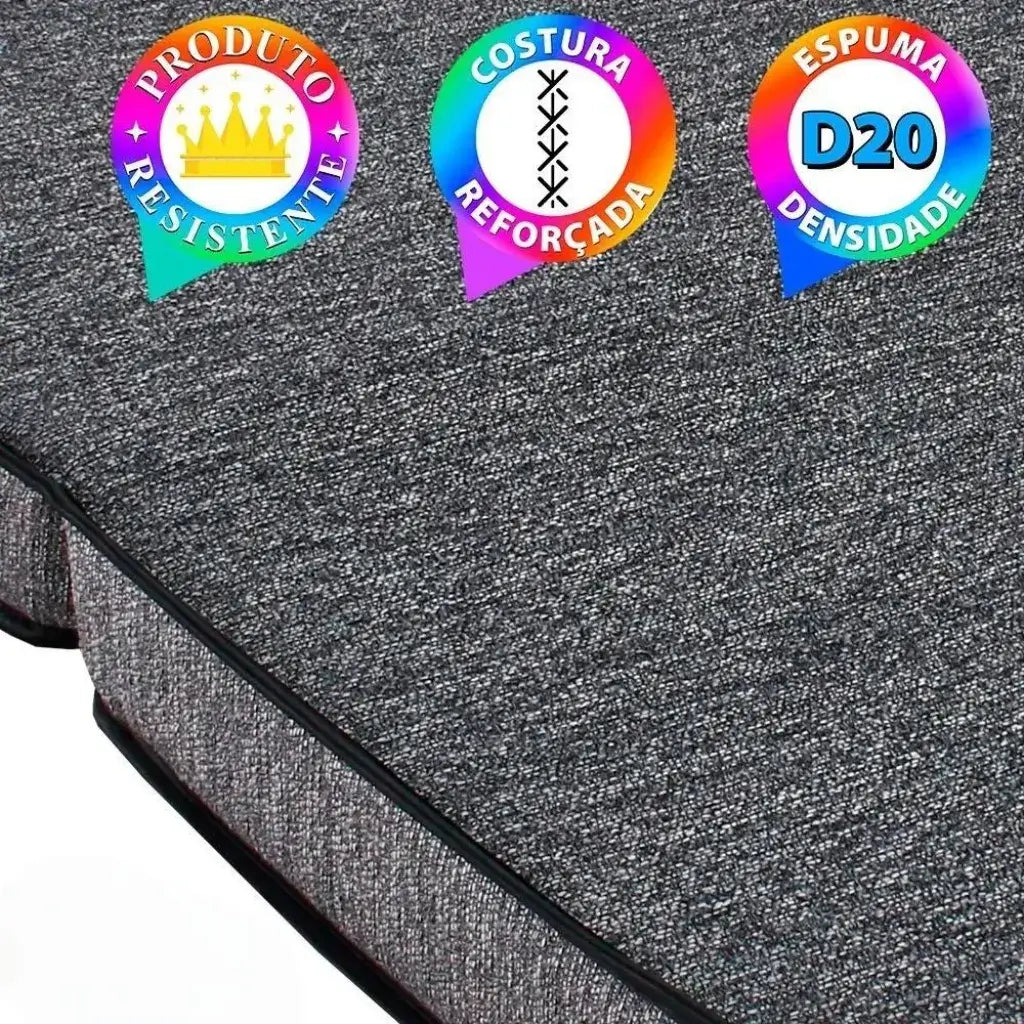 Puff Multiuso Casal 3 em 1 Premium + 2 Travesseiros