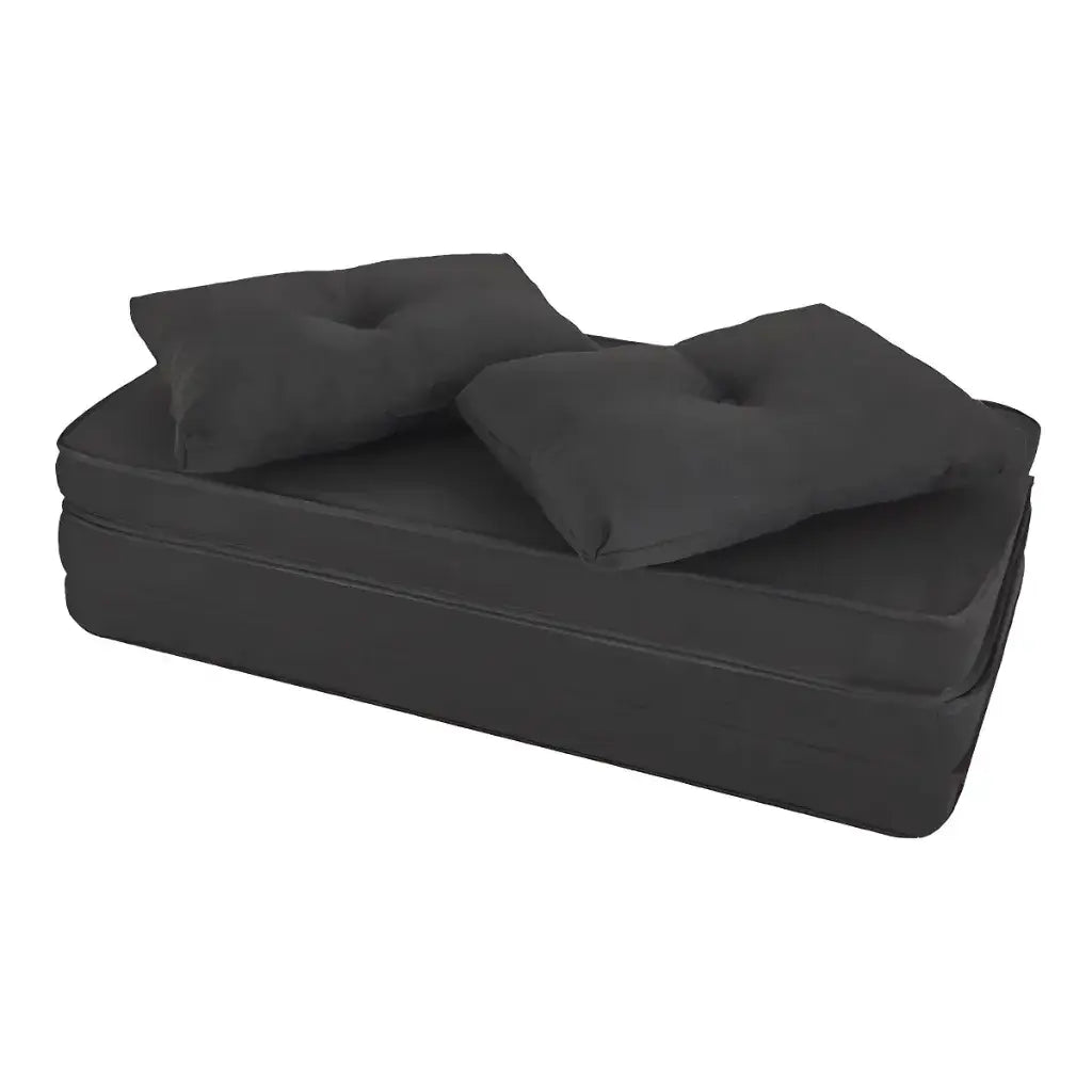 Puff Multiuso Casal 3 em 1 Premium + 2 Travesseiros